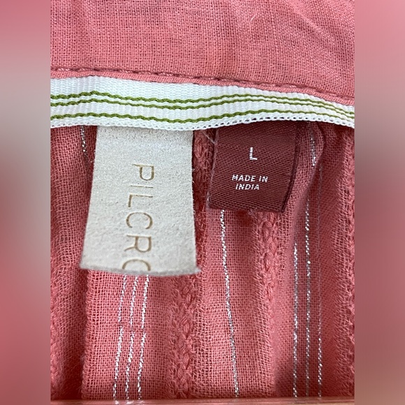 Anthropologie Pilcro The Tavi Button-down Blouse Pink Size Large - Picture 7 of 11